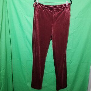 Jaywalker Velvet Straight Leg Wine Suit Dress Pant Men Size 33 Retro Disco NWOT